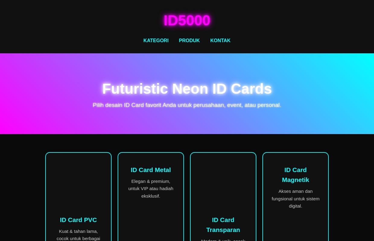 ID5000 | ID Card Variasi