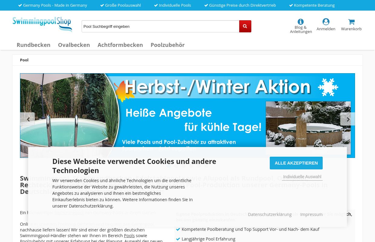 Ovalpool, Rundpool Stahlwandpool kaufen bei Shop Swimmingpool