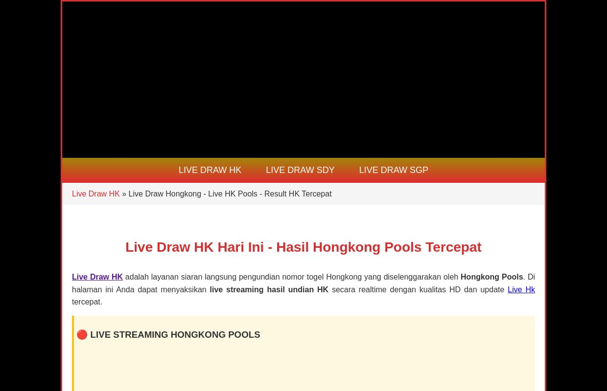Live Draw HK: Live Draw Hongkong - Live HK Pools - Result HK Tercepat