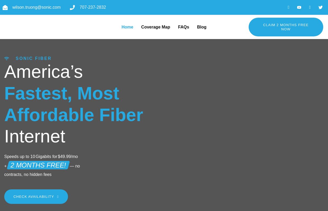 America’s Fastest & Most Affordable Fiber Internet | Sonic Fiber