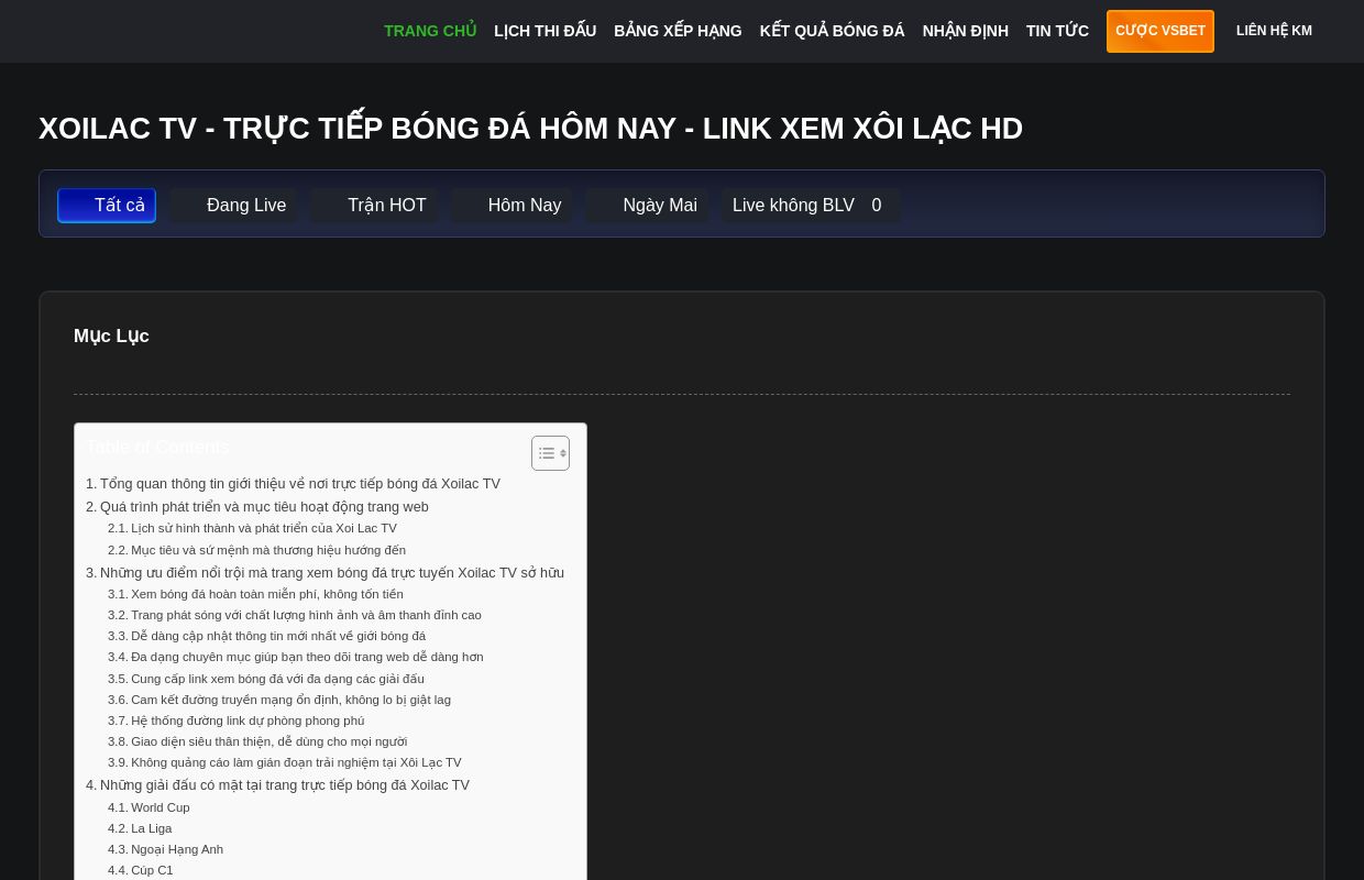Xoilac TV - Trực Tiếp Bóng Đá Hôm Nay - Link Xem Xôi Lạc HD