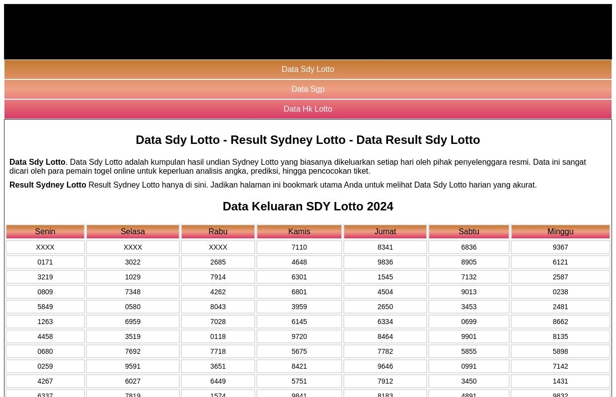 Data Sdy Lotto - Result Sydney Lotto - Data Result Sdy Lotto