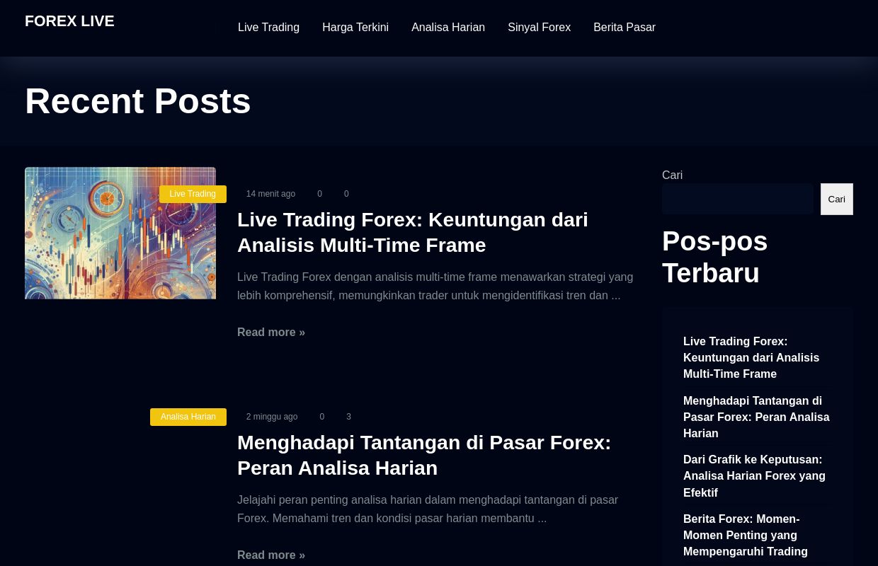Forex Live » Live Trading Harga Terkini