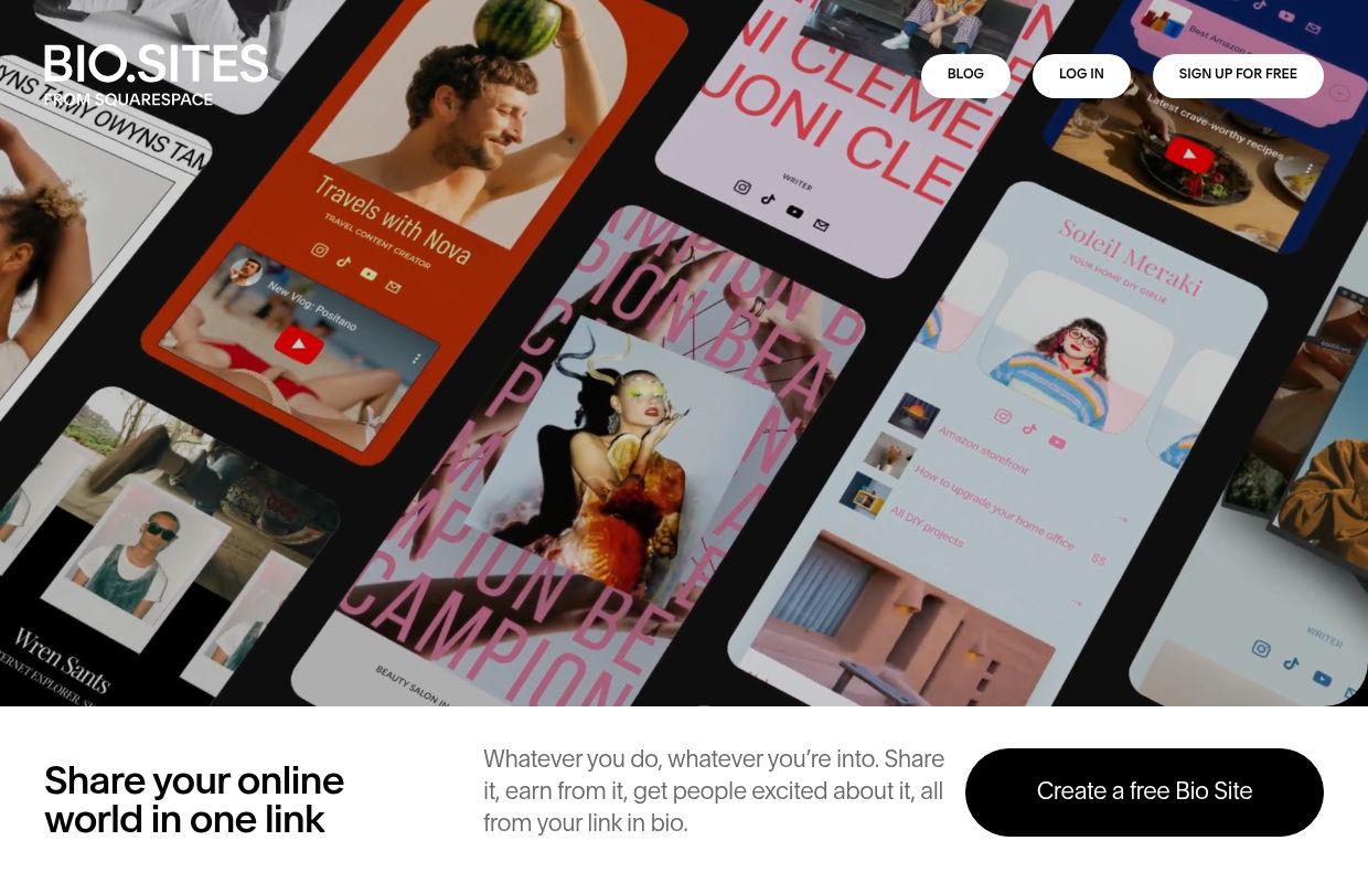 Bio Sites — Link In Bio — Squarespace