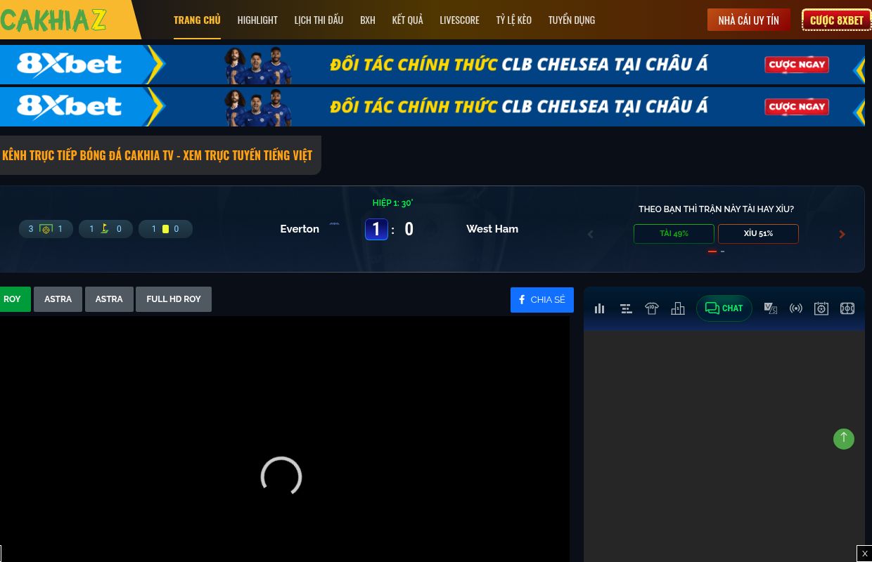 Cakhia TV - Xem Trực Tiếp Bóng Đá, Link Trực Tuyến hôm nay