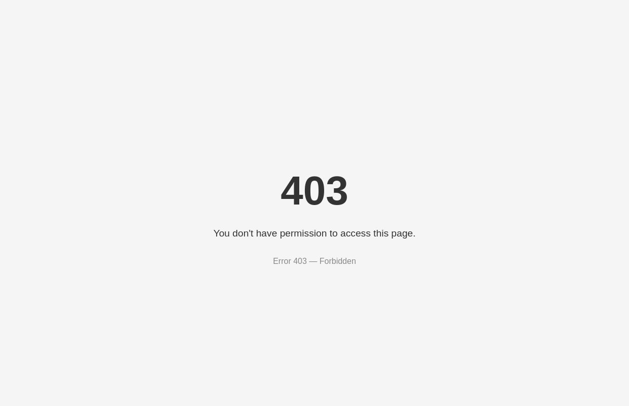 403 Forbidden