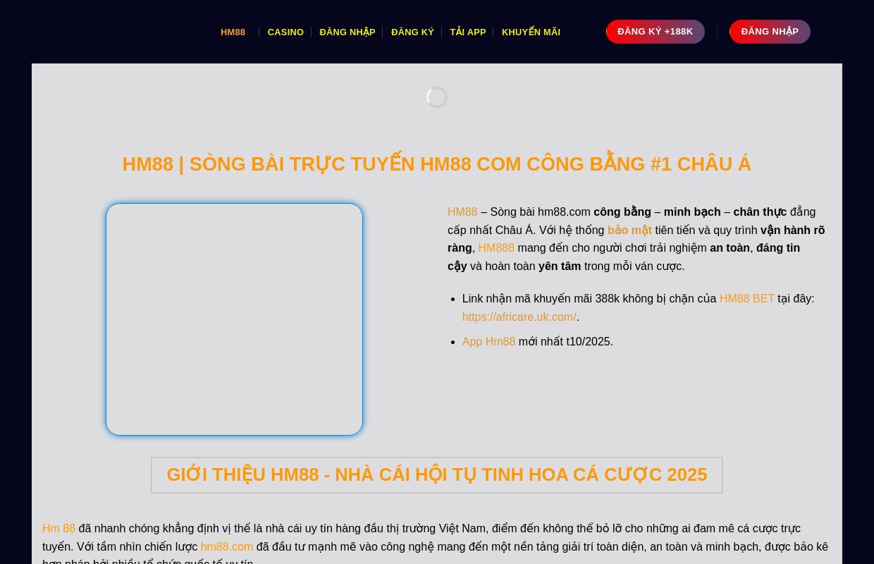 HM88 Thương Hiệu Giải Trí Cá Cược Đỉnh Cao | HM88 Đăng Nhập