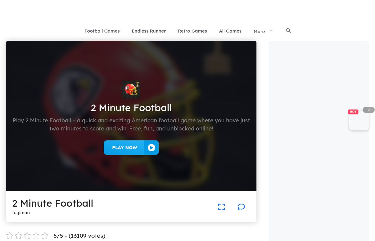 2 Minute Football Unblocked & Free 2025