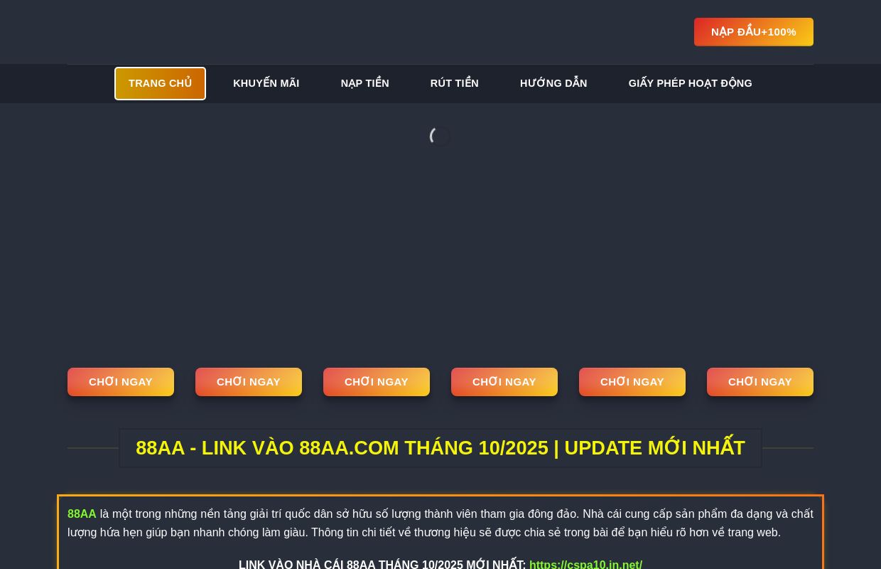 88AA - Trang Chủ Chính Thức 88AA.COM Tháng 10/2025