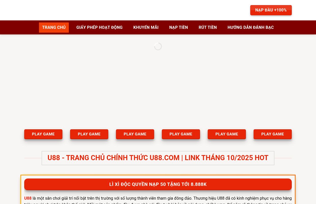 U88 - Trang Chủ Chính Thức U88.COM | Link Tháng 10/2025
