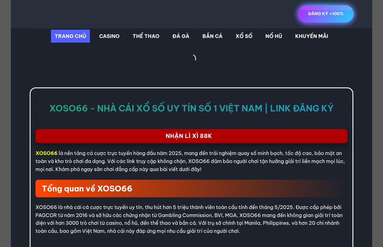 Xoso66 - Nhà Cái Xổ Số Uy Tín Số 1 Việt Nam | Link Đăng Ký