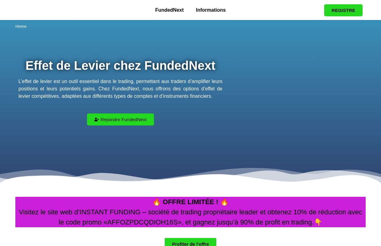 Effet de Levier FundedNext France