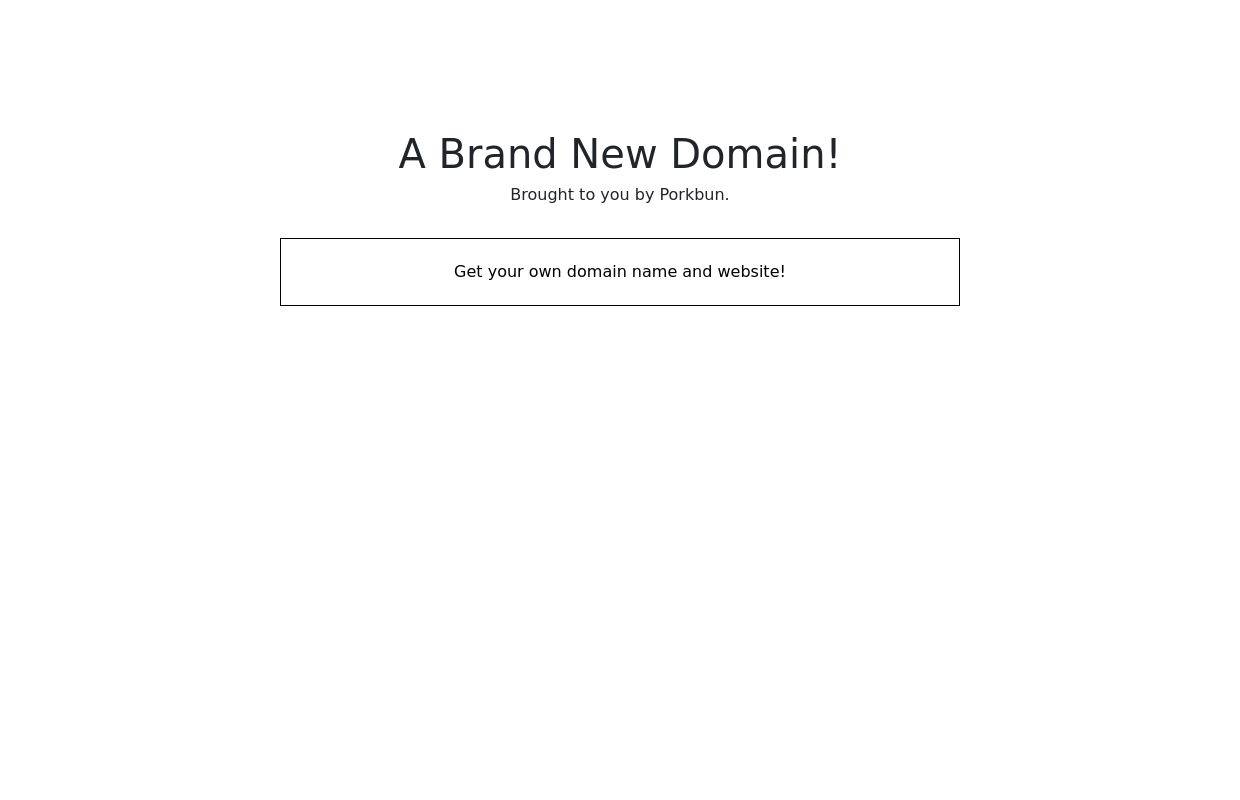 A Brand New Domain!