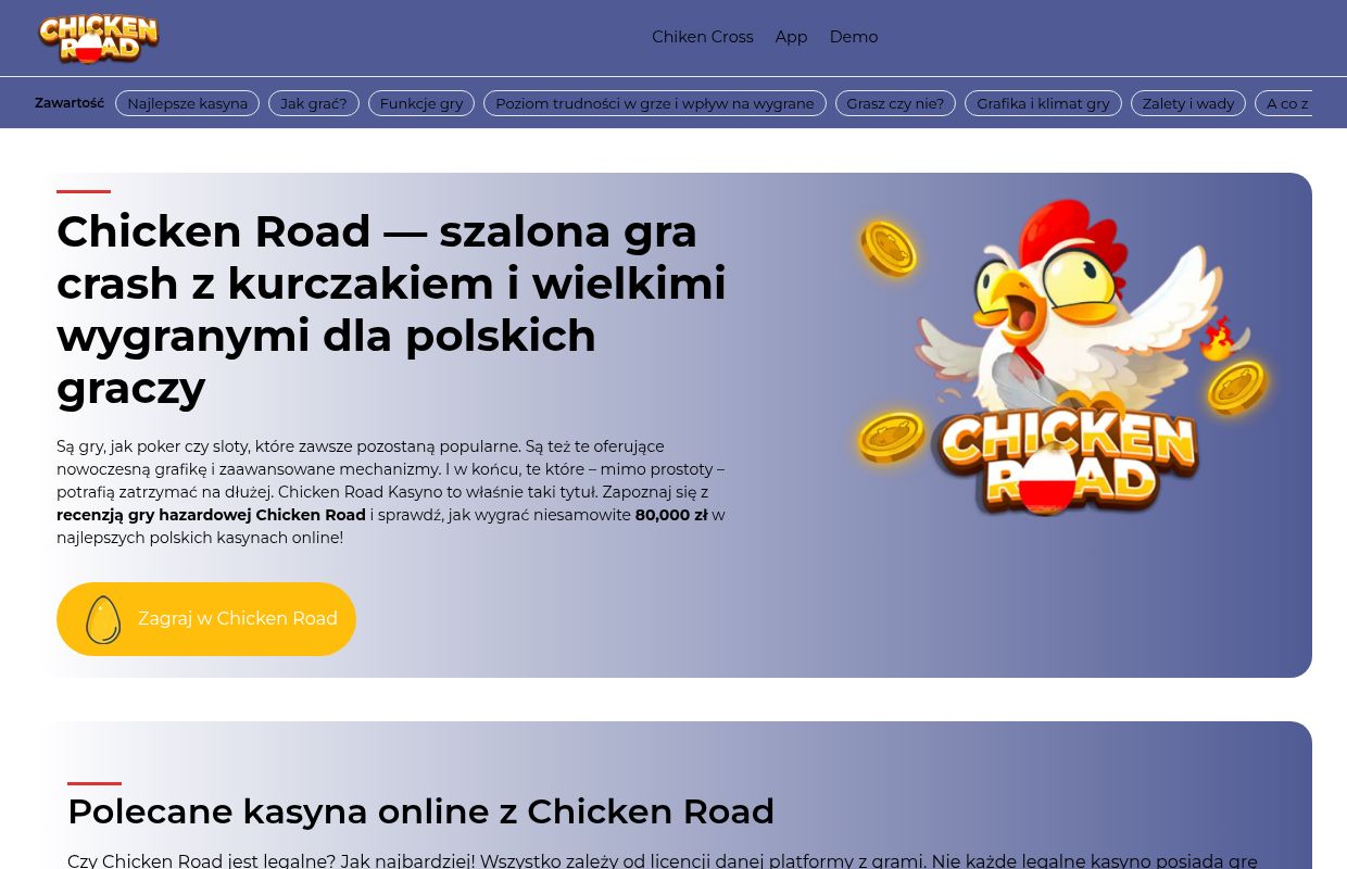 Chicken Road 🐔: Wygraj z RTP 98% w najlepszych polskich kasynach🚧