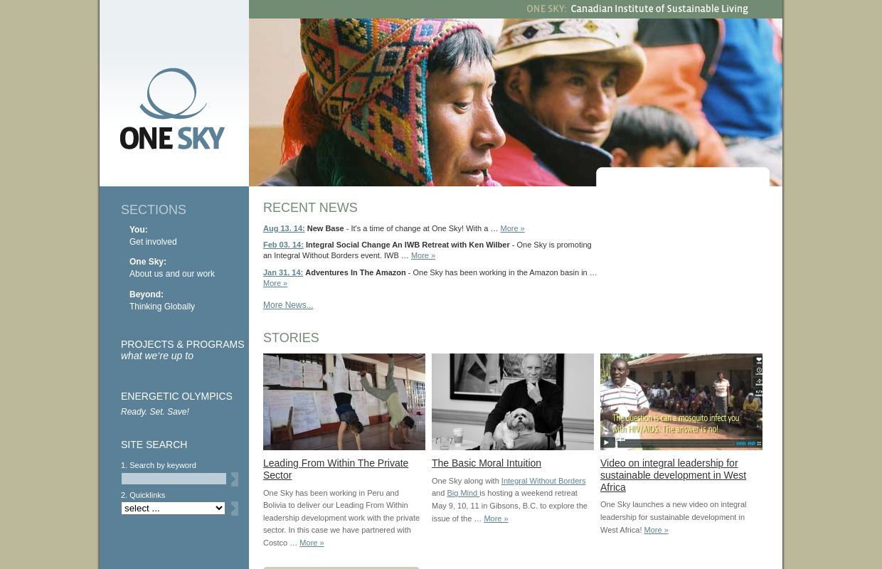 One Sky: Canadian Institute of Sustainable Living