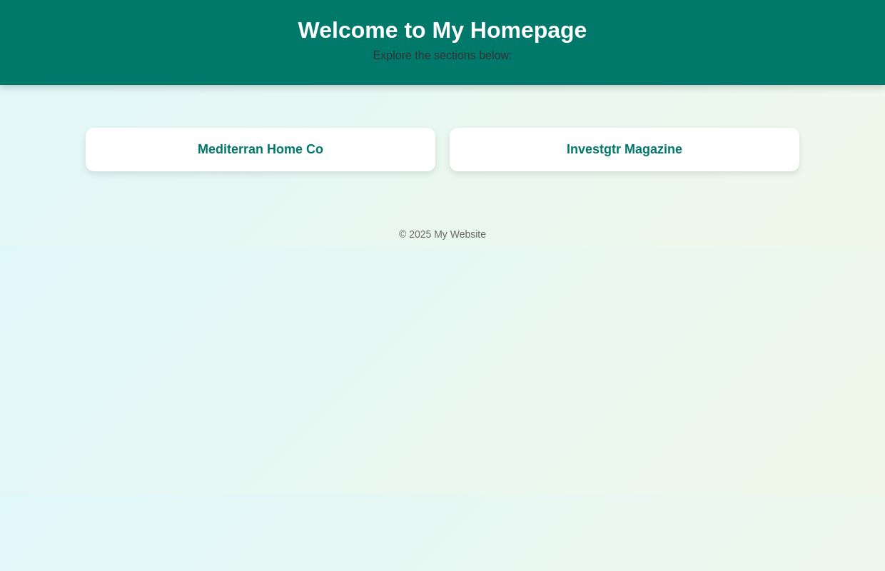 Welcome to My Homepage