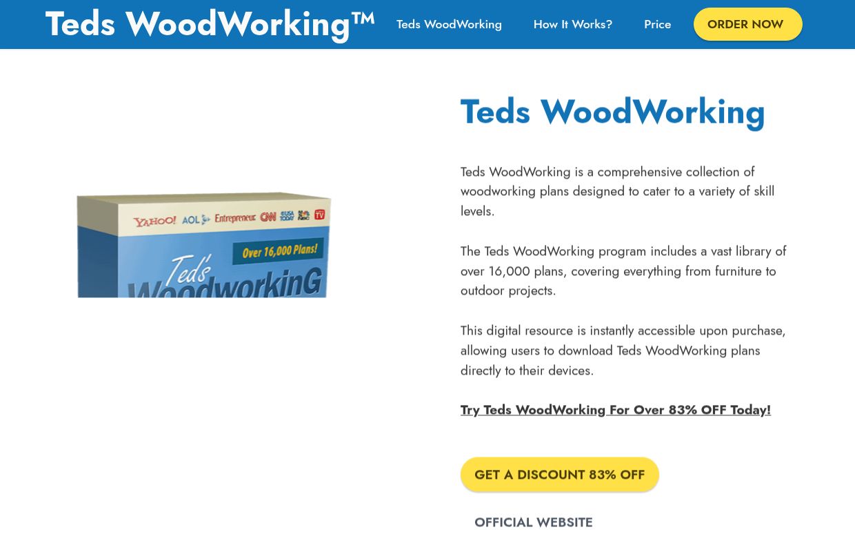Teds WoodWorking™ | #1 Woodworking Resource | Official Website