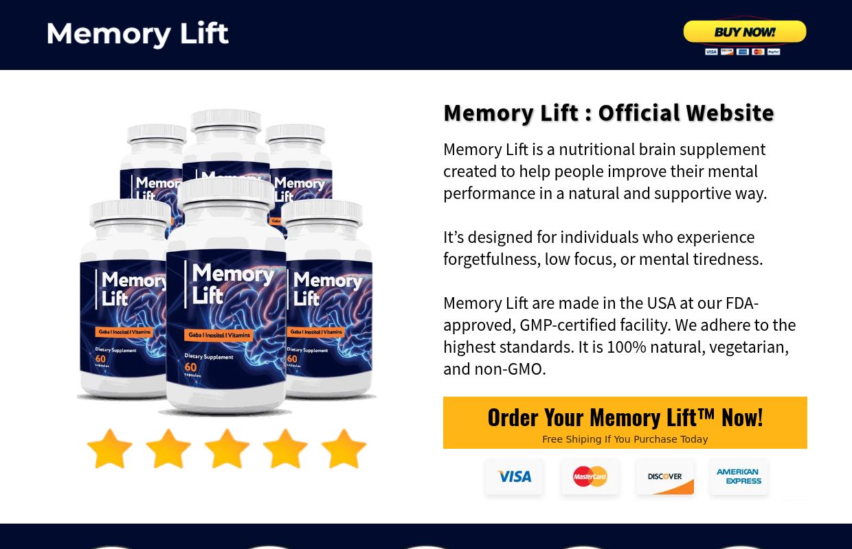 Memory Lift™ (Official) #1 Memory Health Support