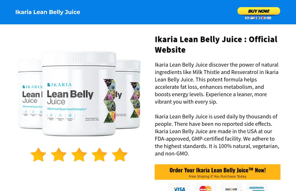 Ikaria Lean Belly Juice™ : Official Website