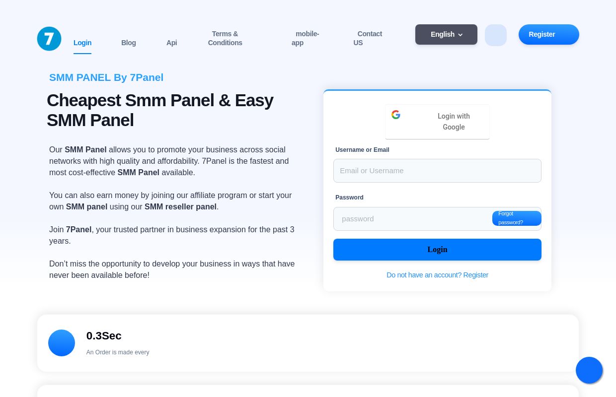 SMM Panel | Cheapest Smm Panel | Reseller SMM Panel | 7Panel