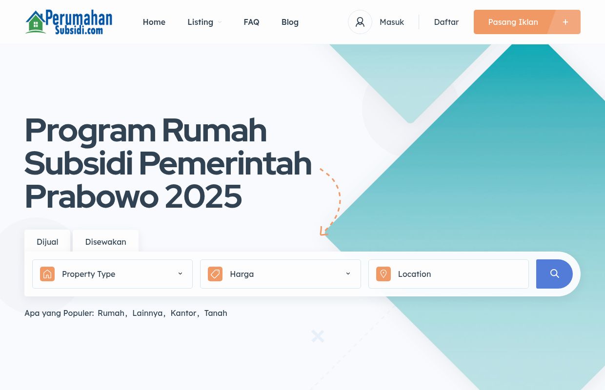 Program Rumah Subsidi Pemerintah - Perumahansubsidi.com