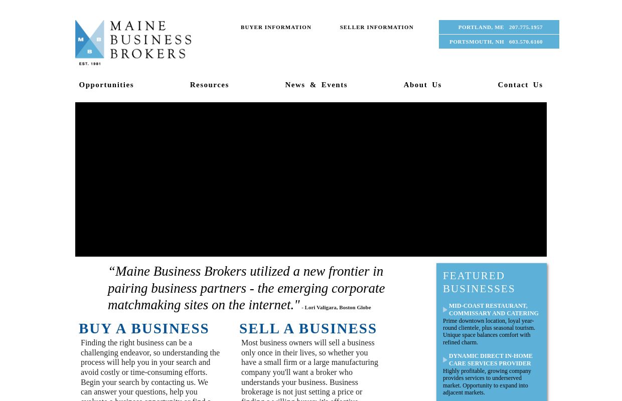 Maine Business Brokers - Portland, ME | Business Brokerage & Appraisal