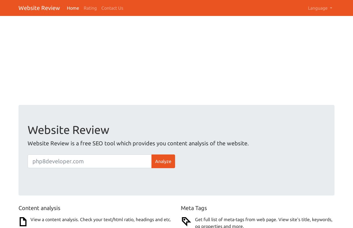 Website Review free seo tool