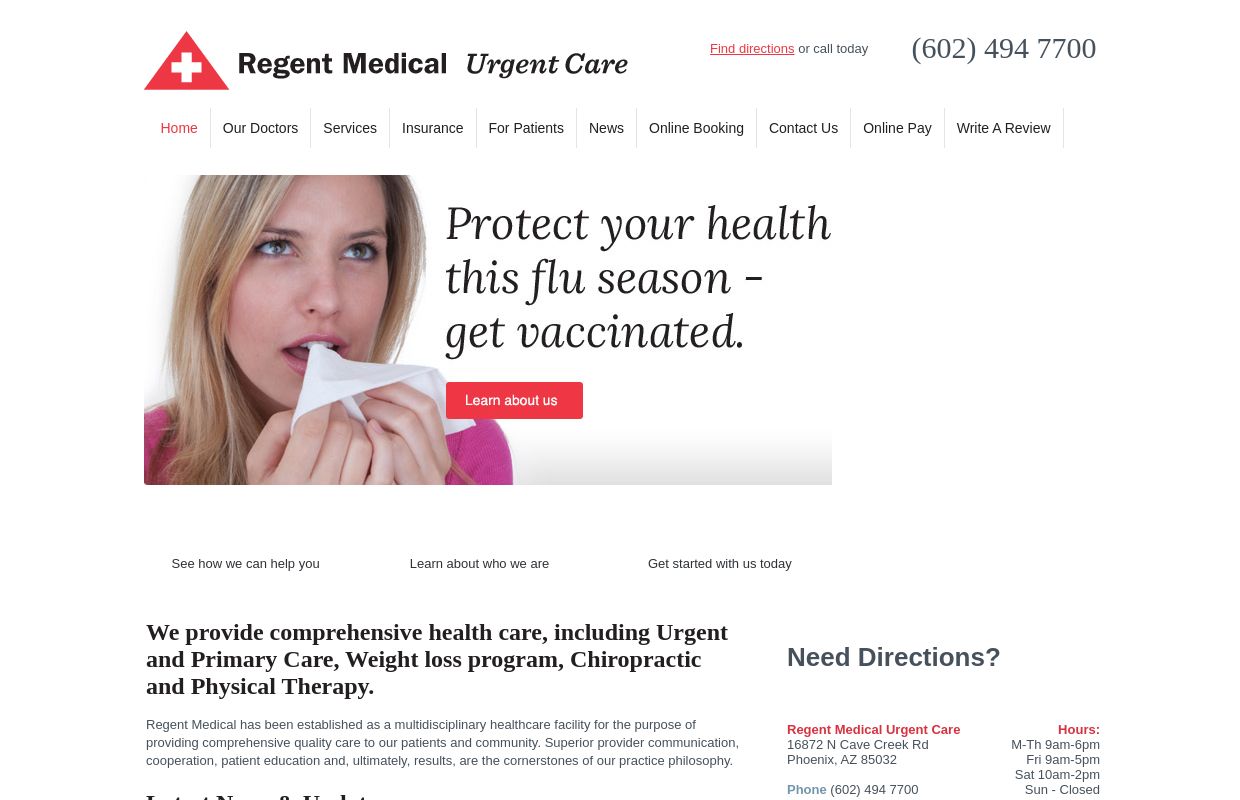 Regent Medical Care - Urgent and Family Care, Chiropractic, Physical Therapy and Massage Therapy