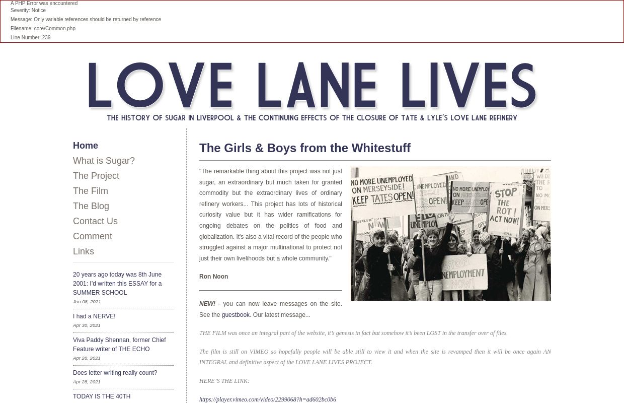 Love Lane Lives - the boys & girls from the whitestuff