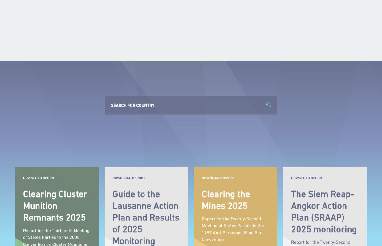 Reporting on Clearance of Mines & Cluster Munition Remnants | Mine Action Review