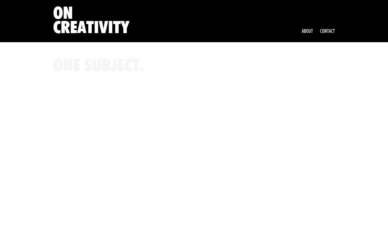 


OnCreativity - One Subject, Many Points of View