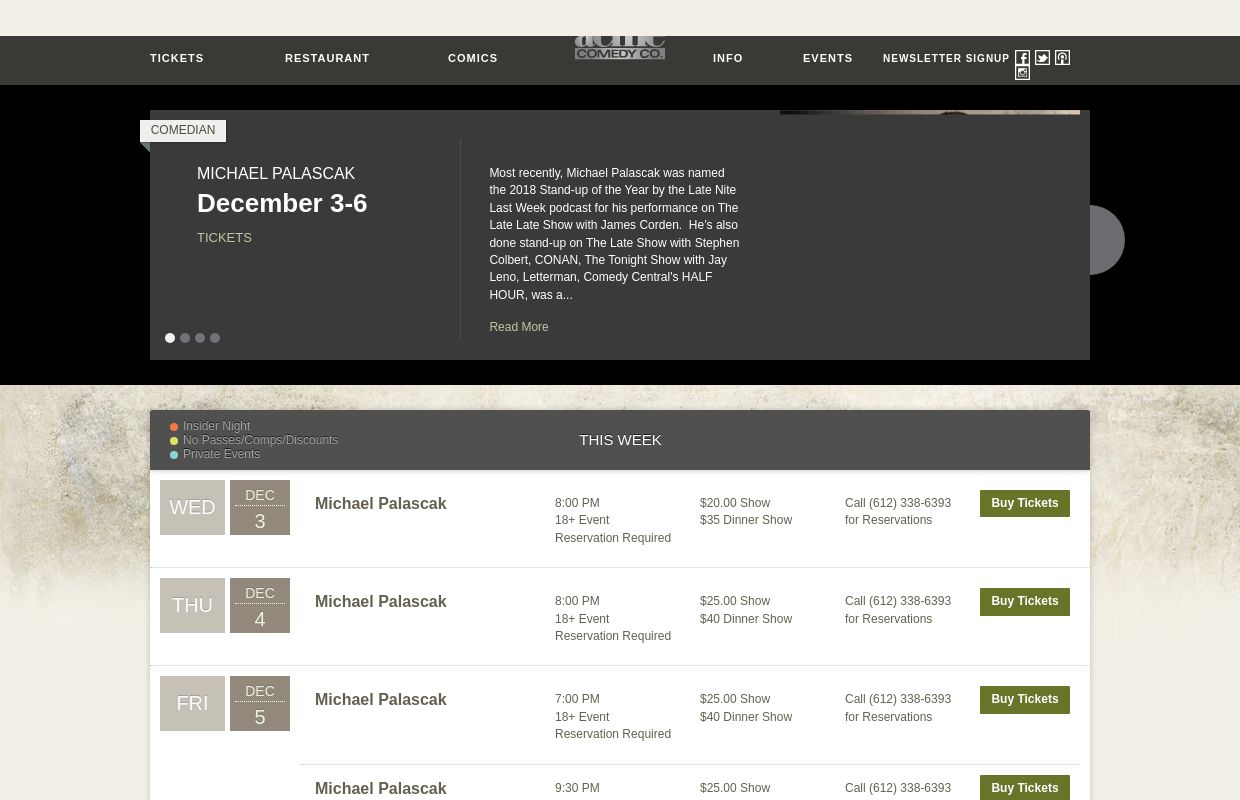 Acme Comedy Company and Sticks Restaurant