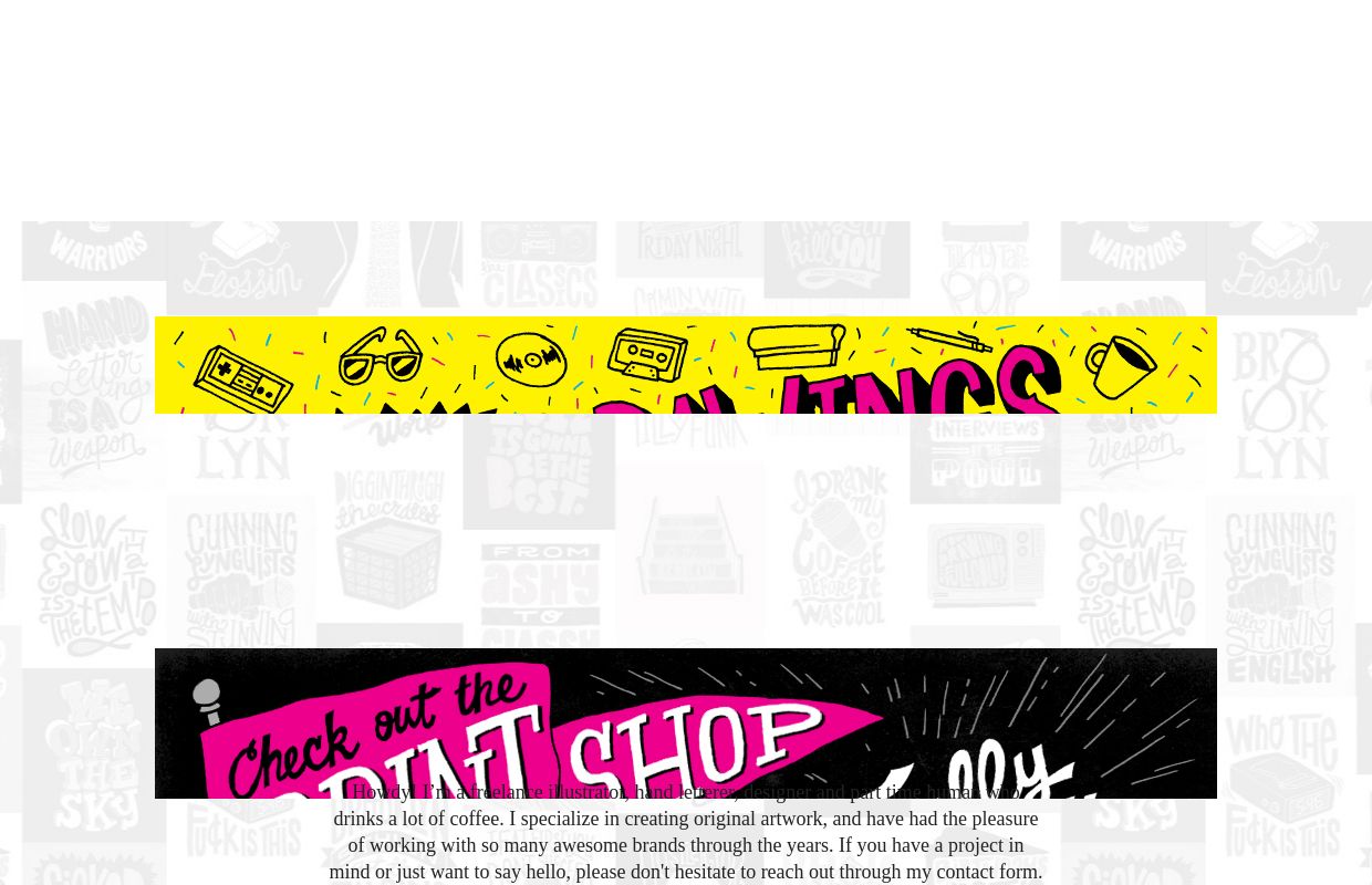 Jay Roeder, freelance illustration, hand lettering & design