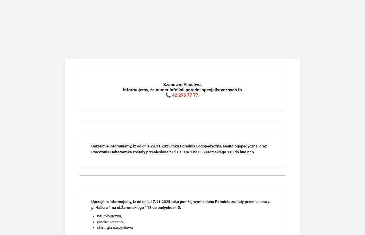 USK nr. 2 | Uniwersytecki Szpital Kliniczny nr. 2 w Łodzi