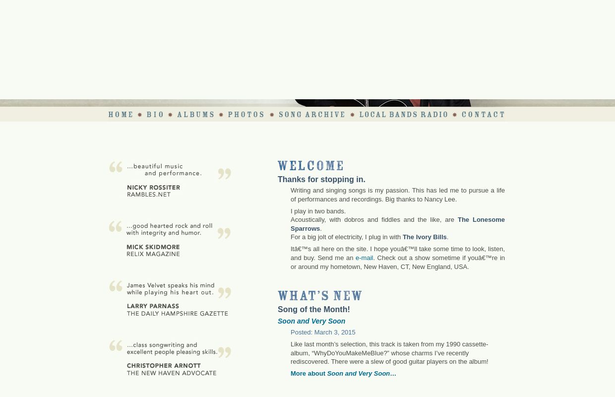 James Velvet Welcomes You