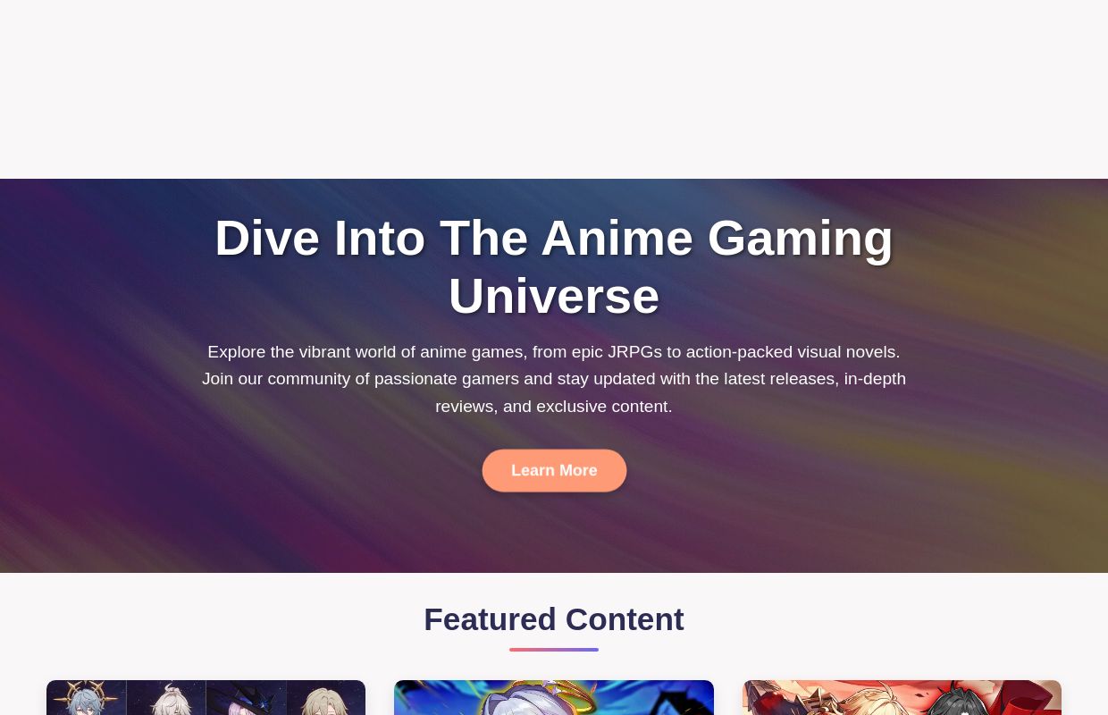 OtakuHub | Anime Gaming Blog Platform
