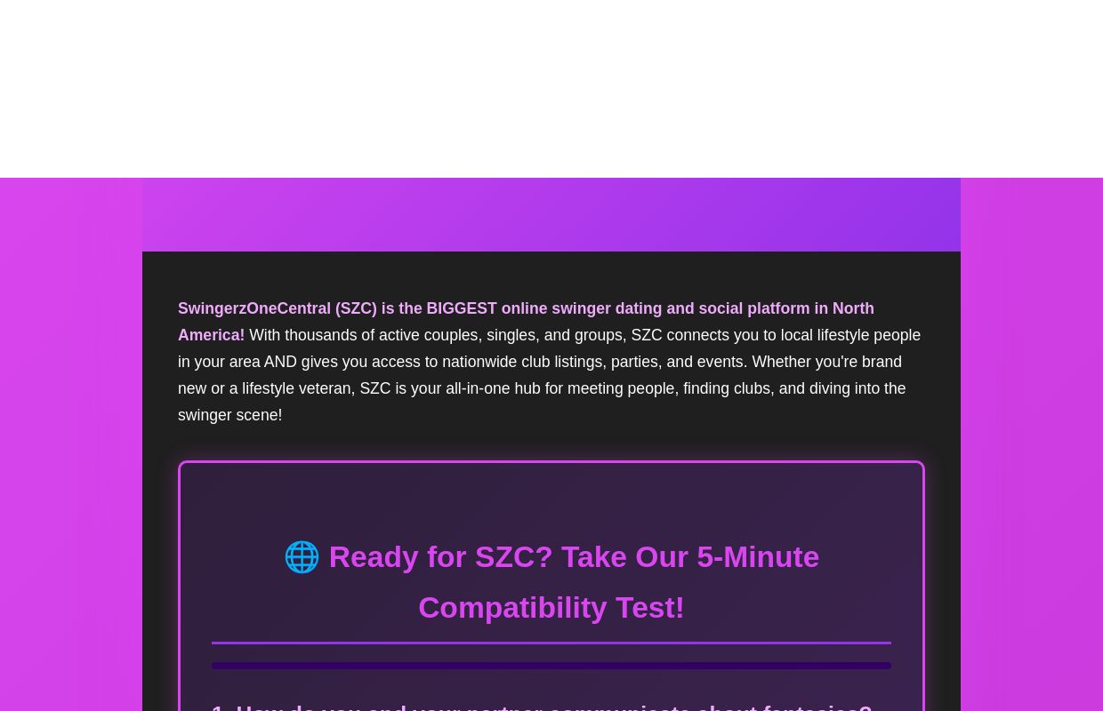 Swinger Zone Central - Your Gateway to the Lifestyle