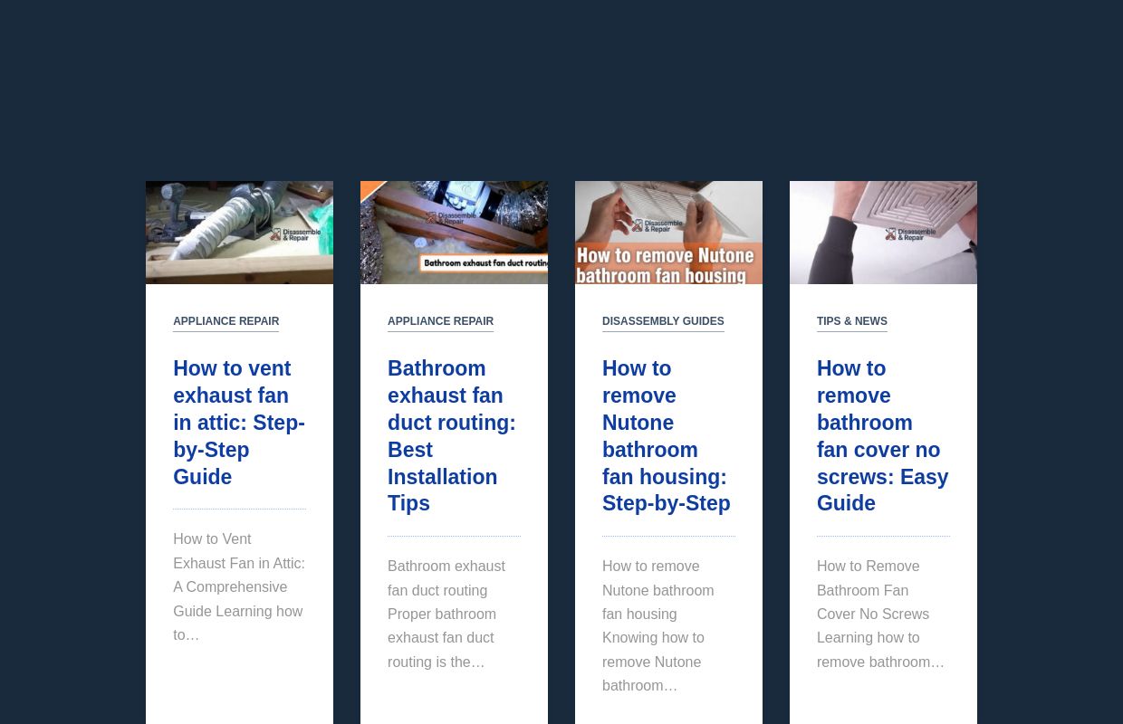 Disassemble And Repair - Learn to disassemble and repair household devices with easy, step-by-step guides. Fix it yourself—save money & time!
