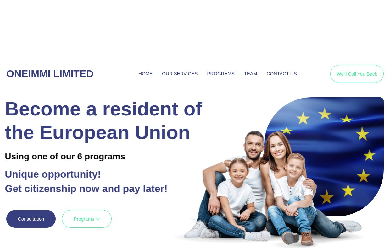 Become a resident of the European Union - ONEIMMI LIMITED