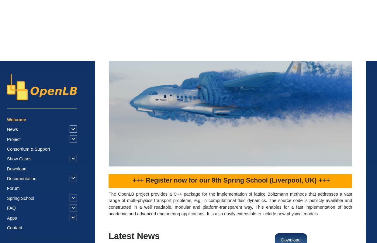 • OpenLB - Open source lattice Boltzmann code