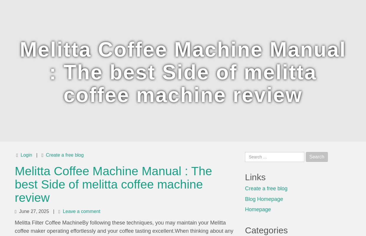 Melitta Coffee Machine Manual : The best Side of melitta coffee machine review - homepage