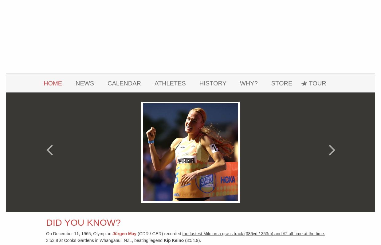 Bring Back the Mile : Home