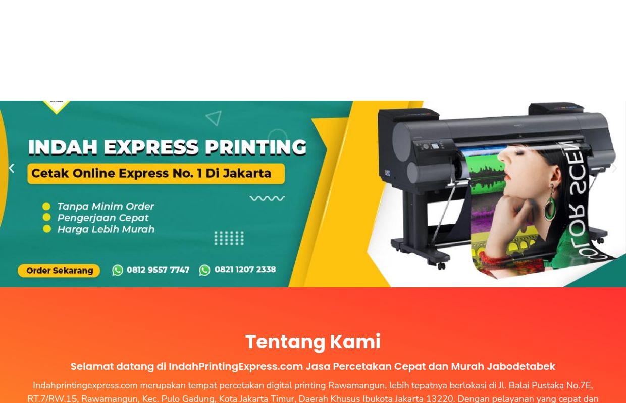 Jasa Percetakan Express Jakarta Timur - Indah Printing Express