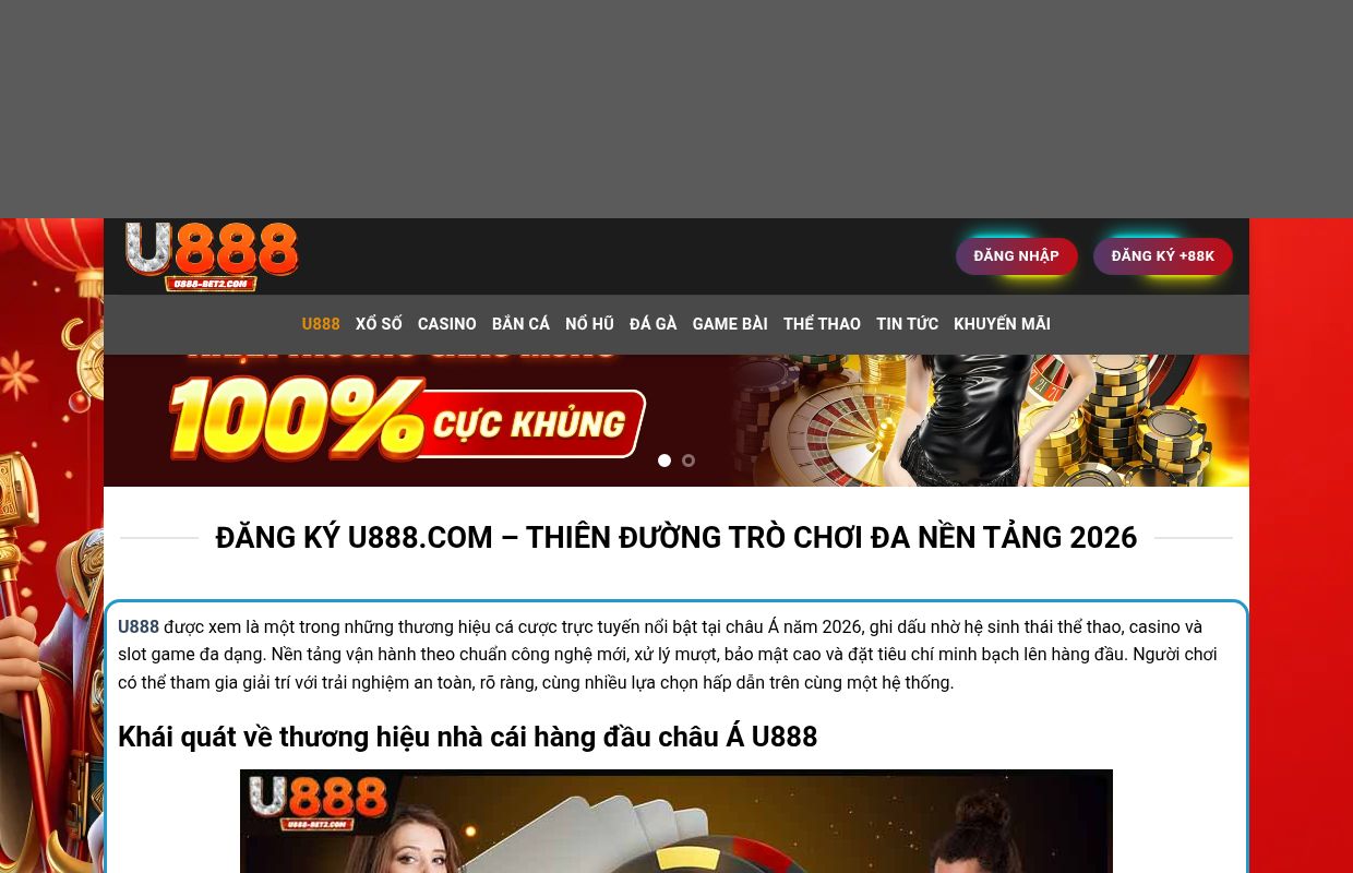 U888 🎖️ Link Vào Trang Chủ U888.COM Đa Dạng Ưu Đãi 2026
