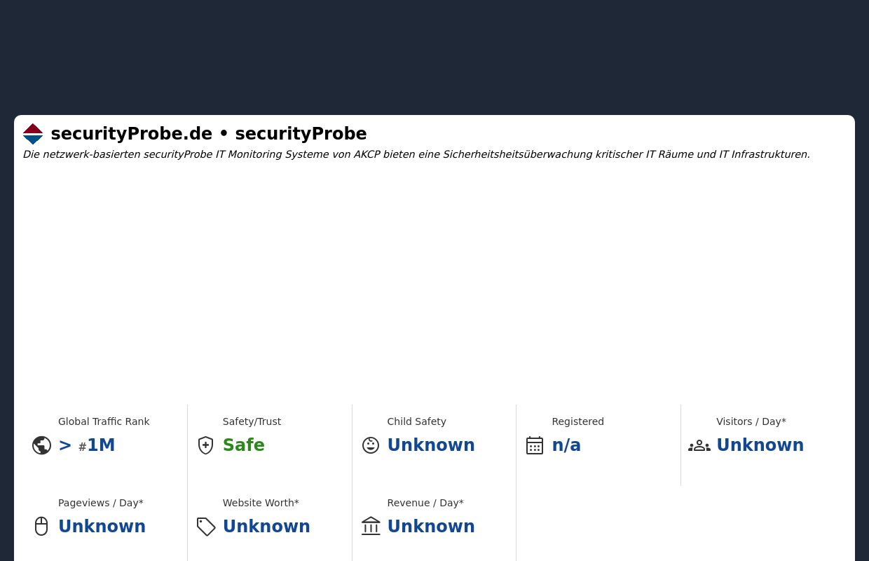 securityProbe.de - AKCP / AKCess Pro Produkte - Sicherheitstechnik, Server Überwachung...