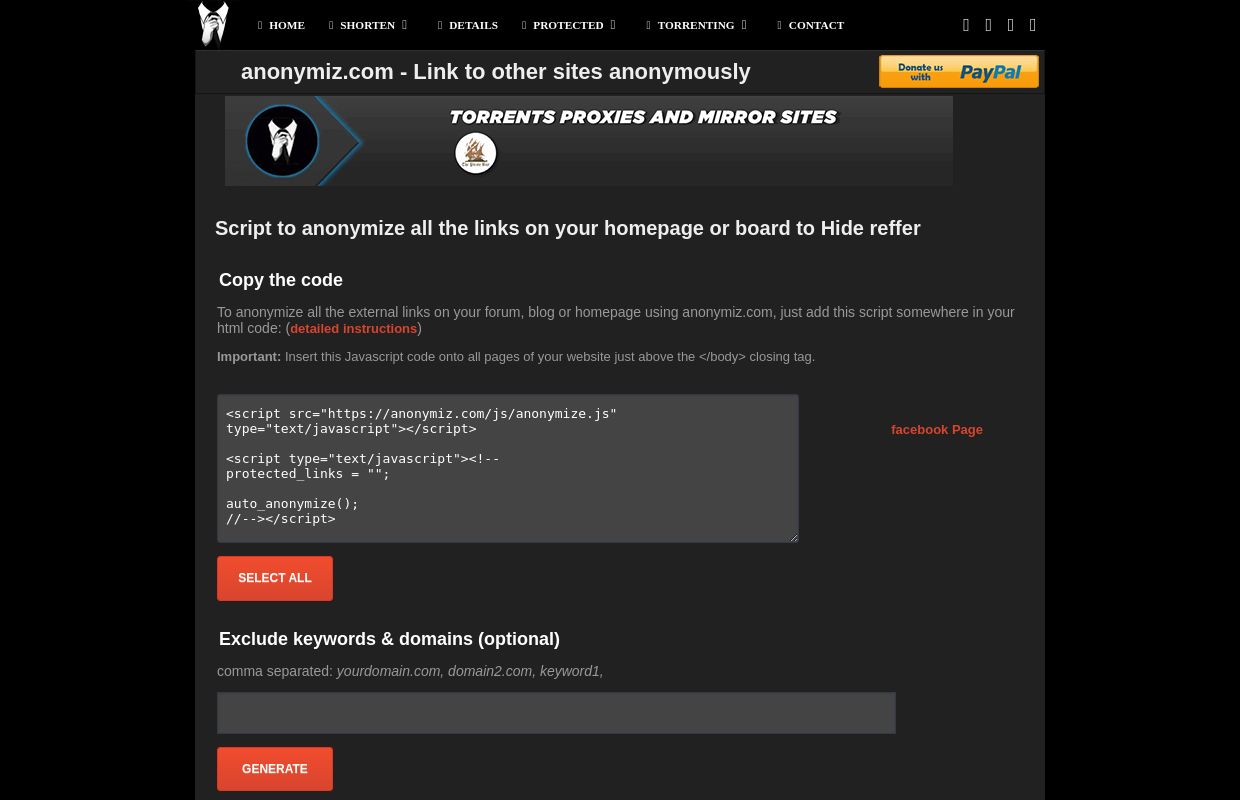 Hide Referrer | link to other sites anonymously