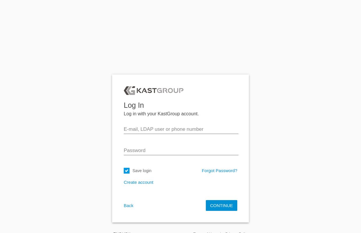 Log In - KastGroup Account