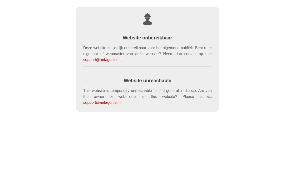 Website onbereikbaar / Website unreachable