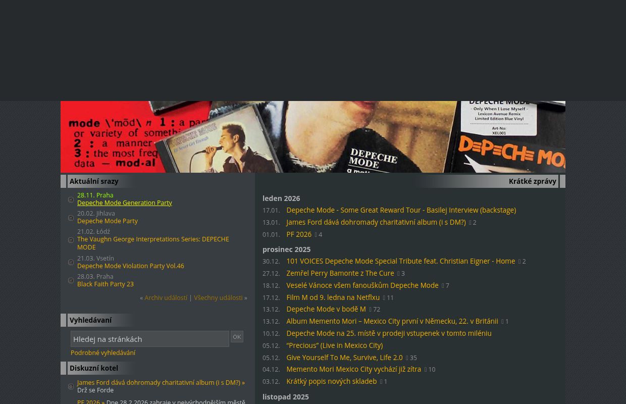 Fanklub Depeche Mode pro Českou a Slovenskou republiku | Depeche Mode Czechia