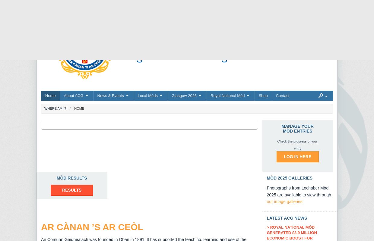 An Comunn Gàidhealach - Royal National Mòd : Home
